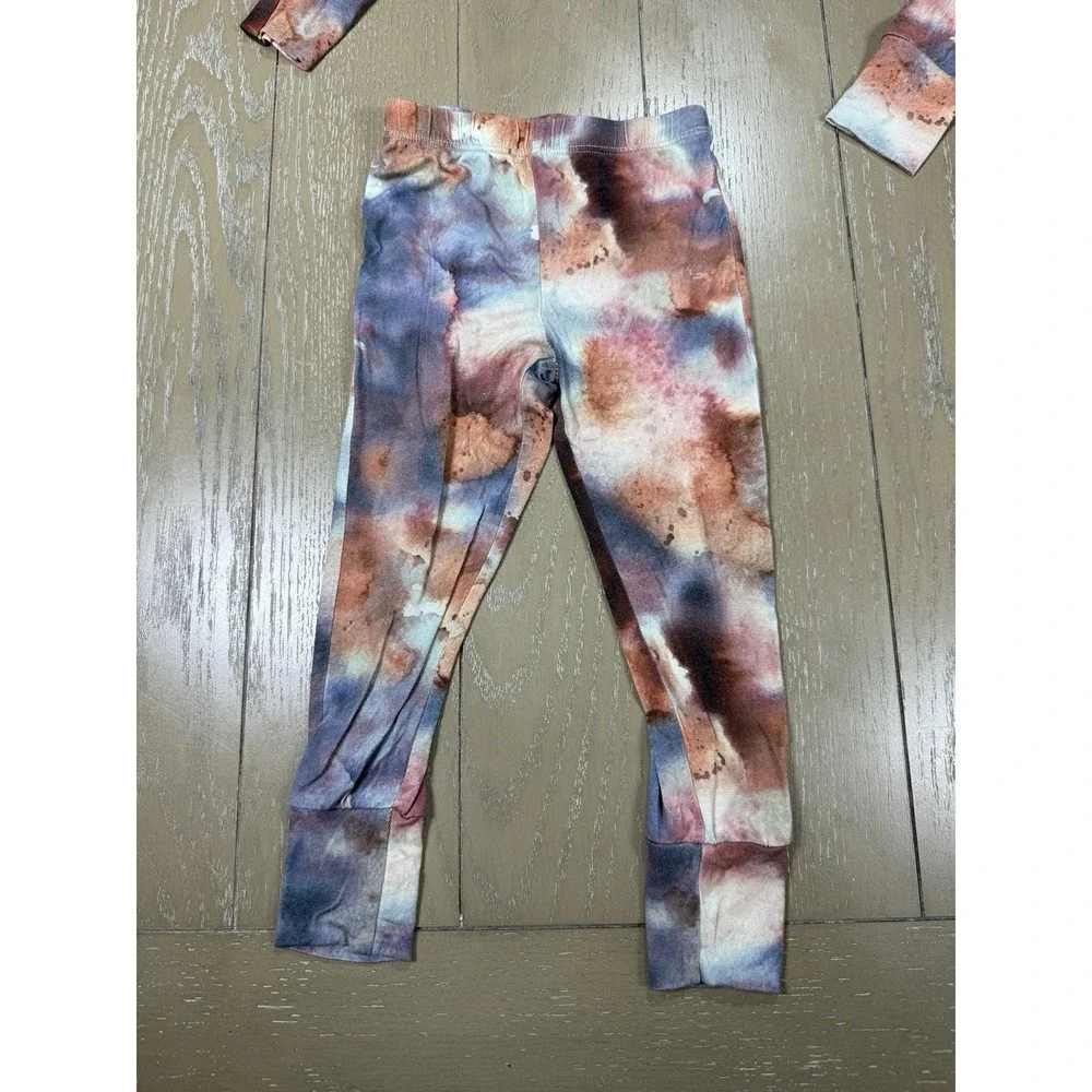 Kuggies Pajama Set Toddler Unisex Size 3T Watercolor‎ Bamboo Soft Sleepwear